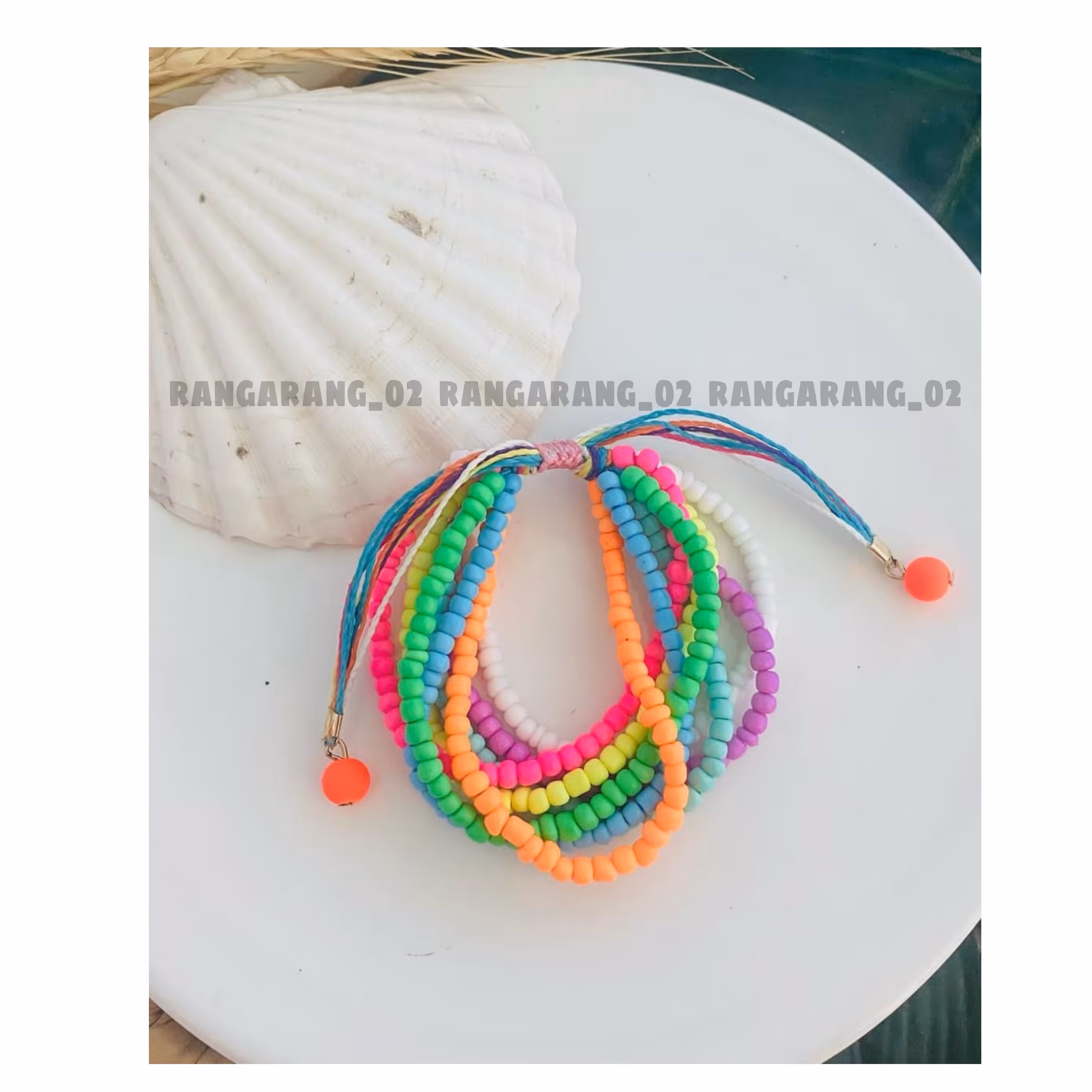 دستبند چندرنگ منجوقی