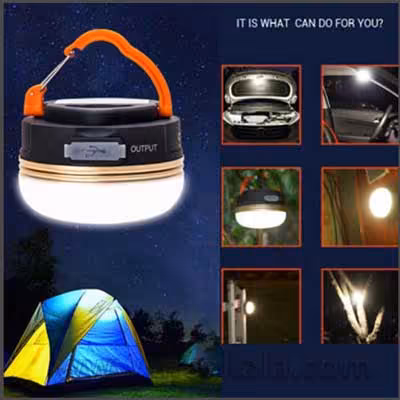 چراغ چادر و پاور بانک شارژی LIGHT CAMPING LAMP