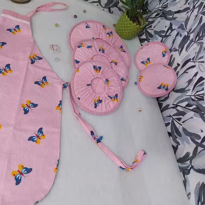 سرویس آشپزخانه 6پارچه (پروانه صورتی) 