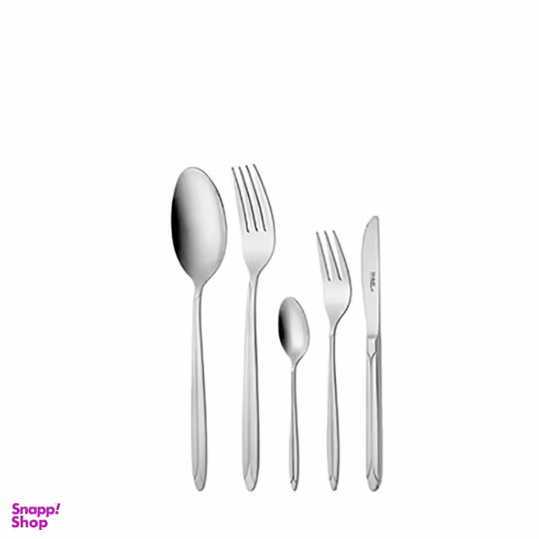 سرویس قاشق و چنگال 30 پارچه ناب استیل مدل پالرمو براق