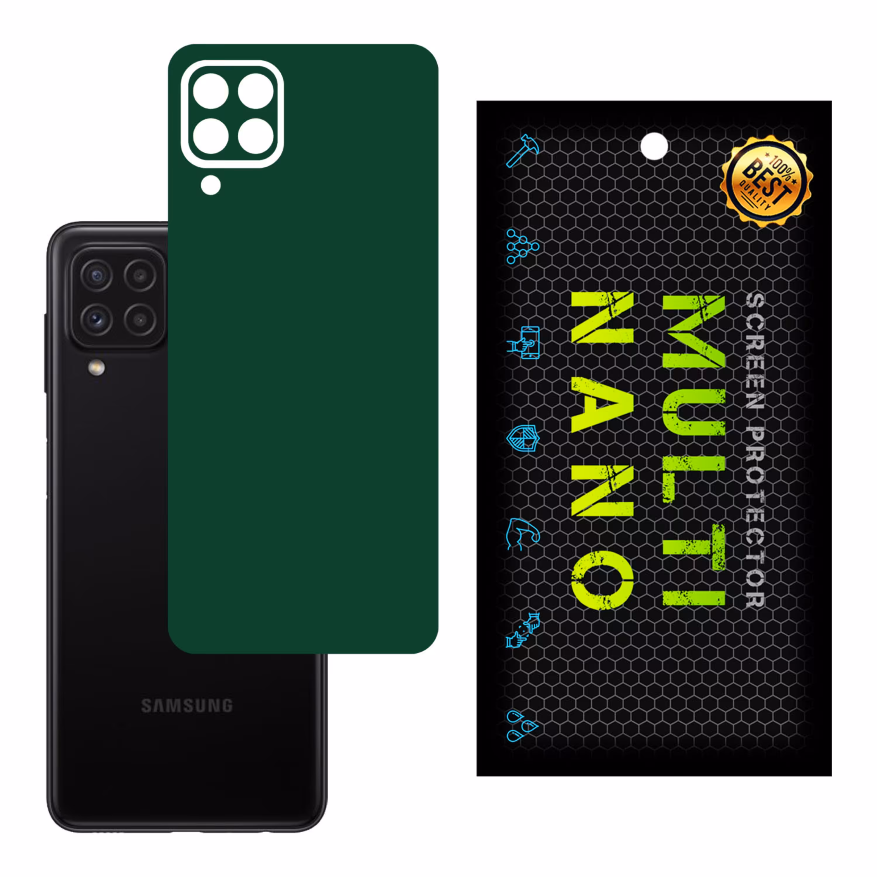 برچسب پوششی MultiNano مدل X-F1M-Green برای پشت موبایل سامسونگ M32 4G