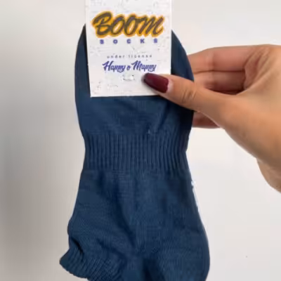 جوراب سرمه ای مچی ساده پنبه فری سایز