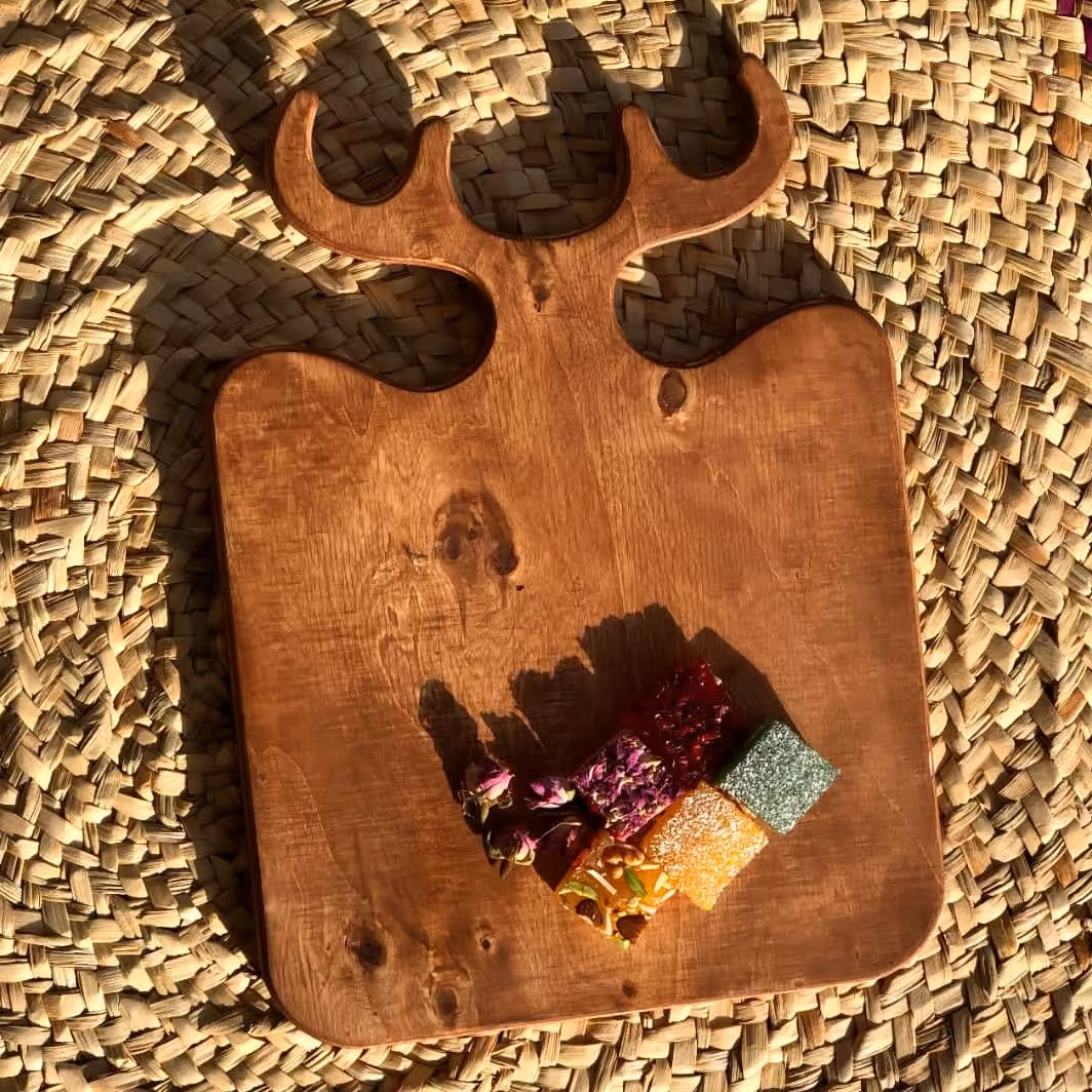 تخته سرو چوبی مدل شاخ گوزنی کوتاه