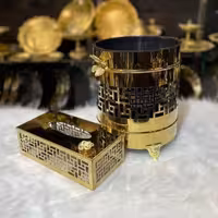 سطل و جا دستمال استیل لیزری