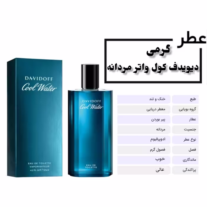 عطر  دیویدوف کول واتر مدل ( Davidoff Cool Water Ice Fresh) حجم 10میلی لیتر