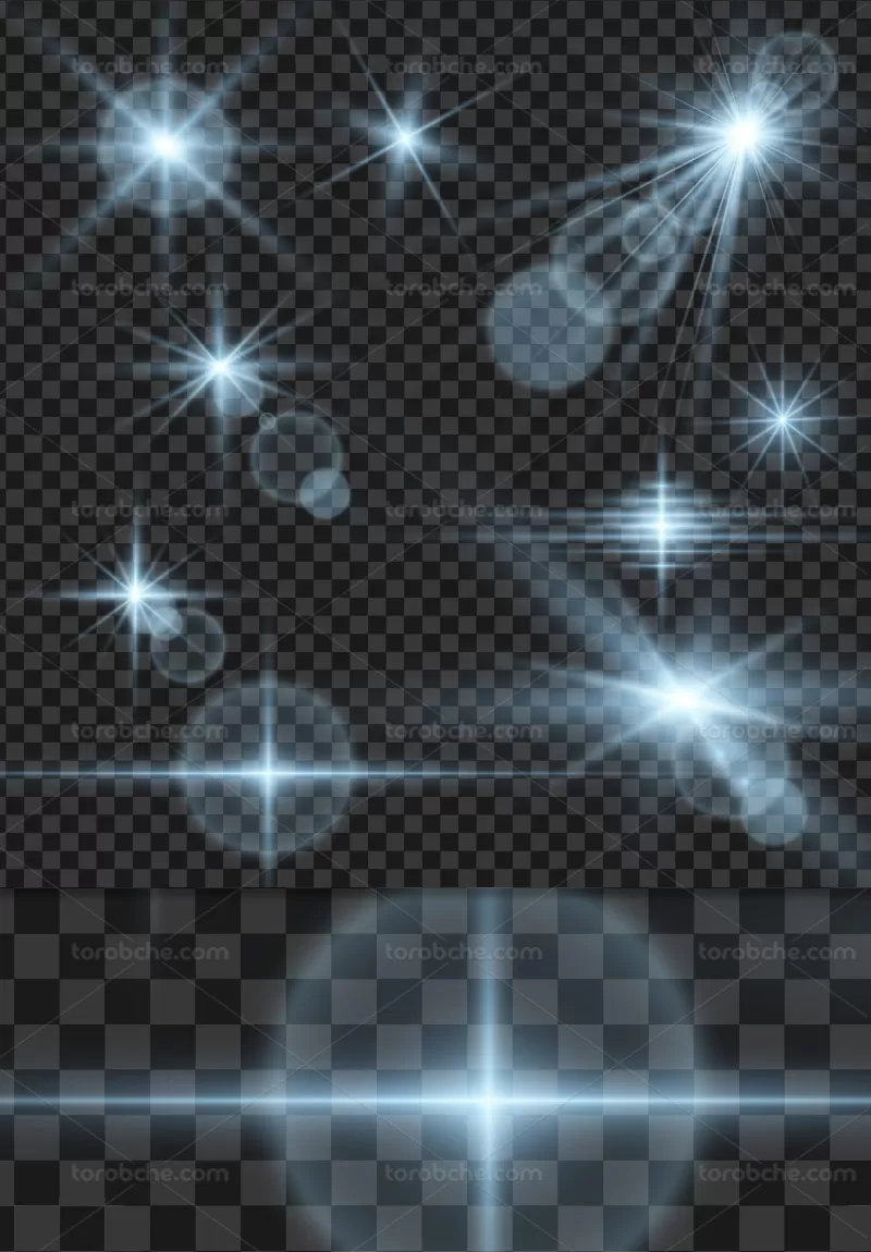 وکتور افکت نور ستاره ای آبی | گرافیک با طعم تربچه