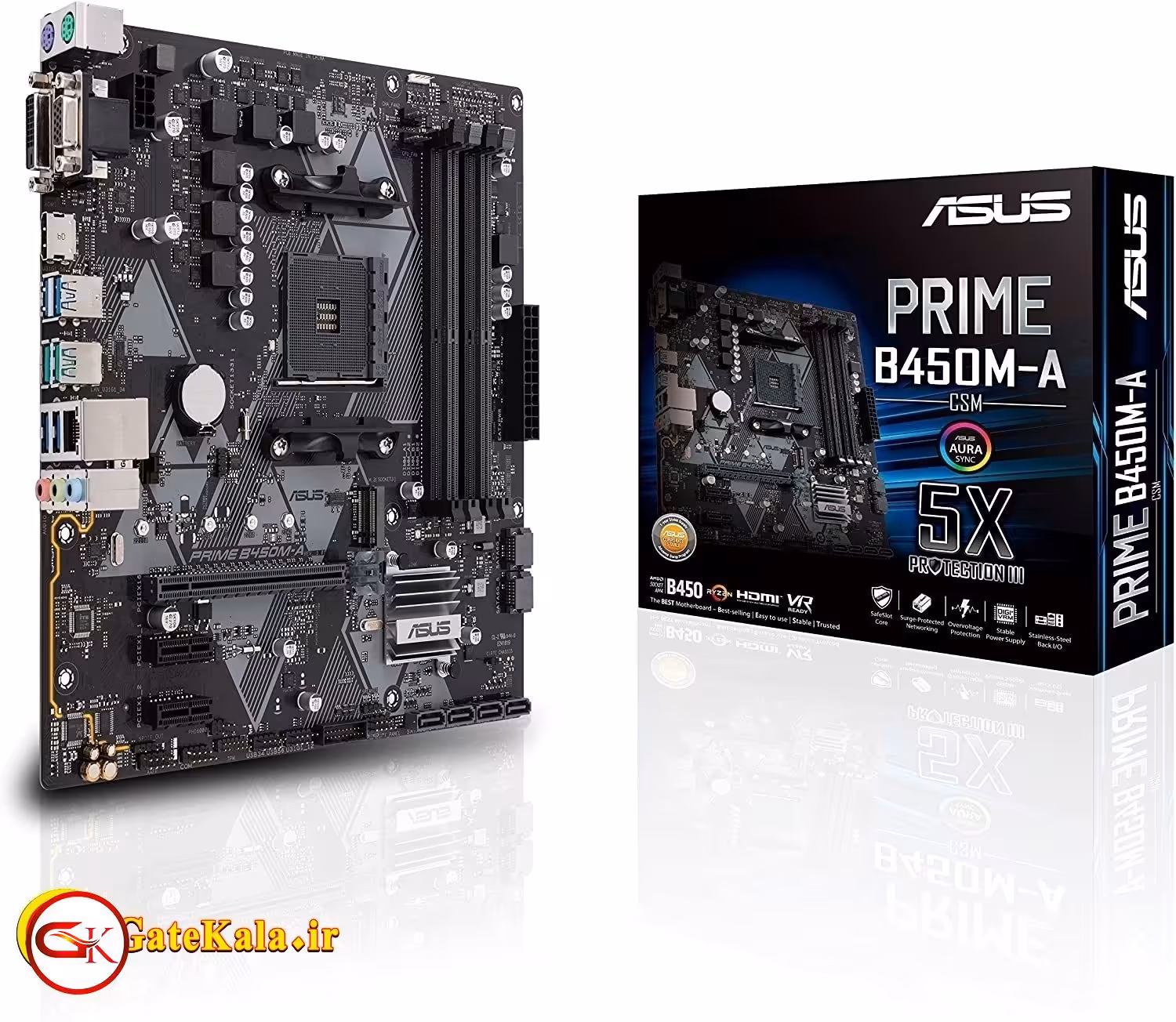 خرید و مشخصات مادربرد Asus PRIME B450M-A با پشتیبانی از سوکت AM4