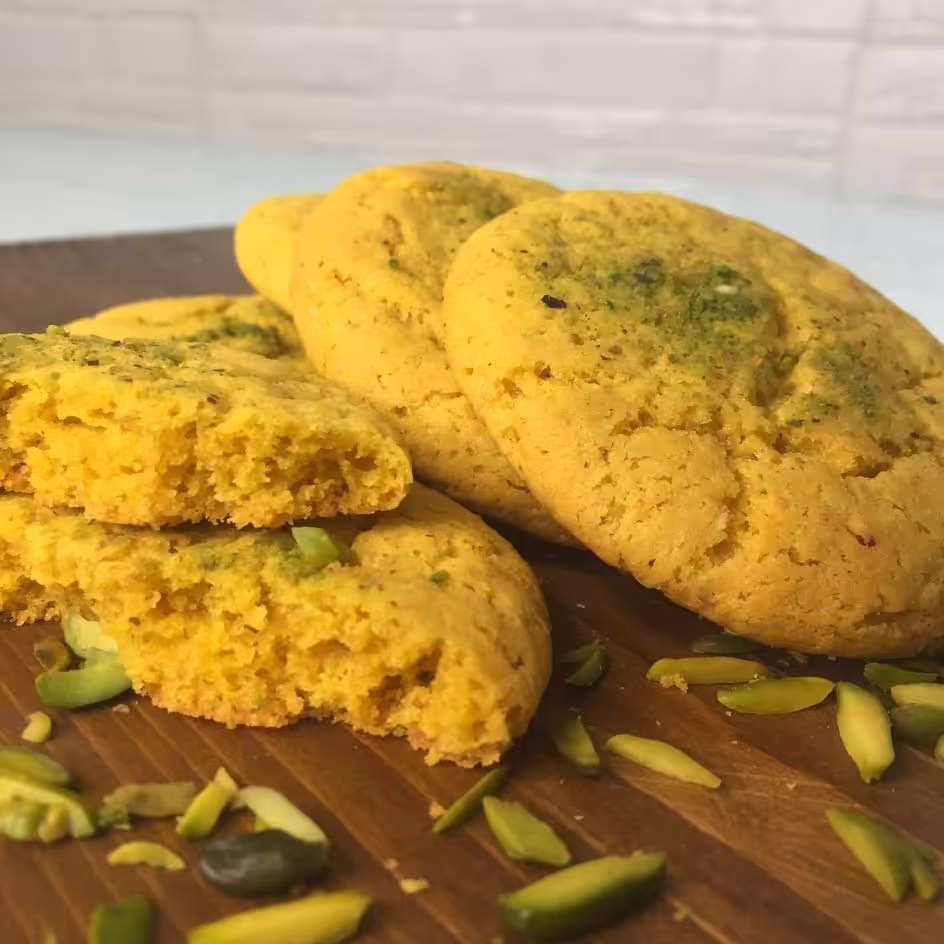 کوکی زعفران و پسته 500 گرمی