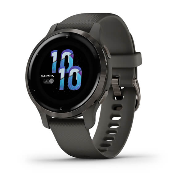 ساعت هوشمند گارمین مدل Venu 2S Slate Stainless Steel Bezel with Graphite Case and Silicone Band