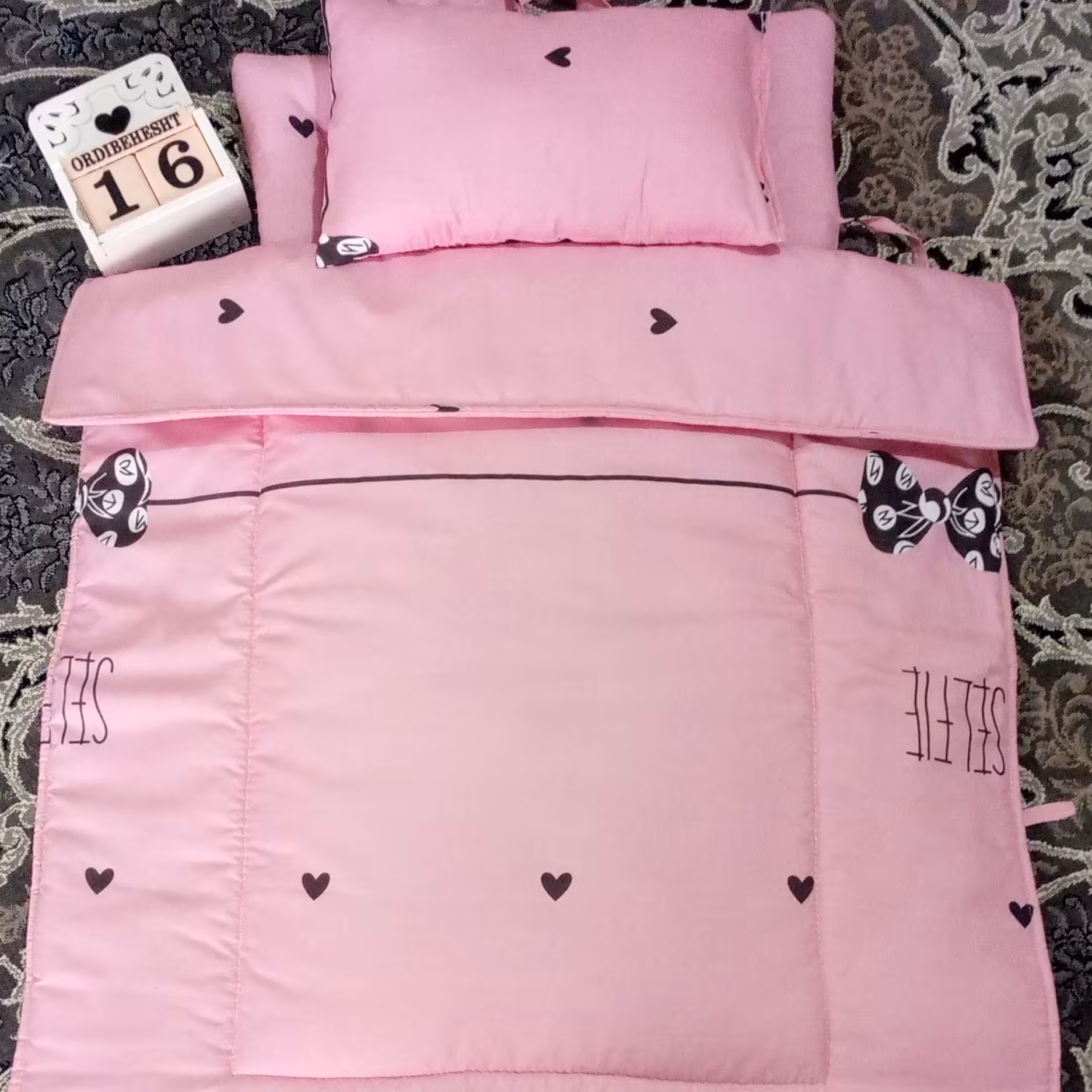 ست لحاف و تشک و بالش مسافرتی نوزاد تا یکسال، در رنگ های دلخواه قابل اجرا میباشد