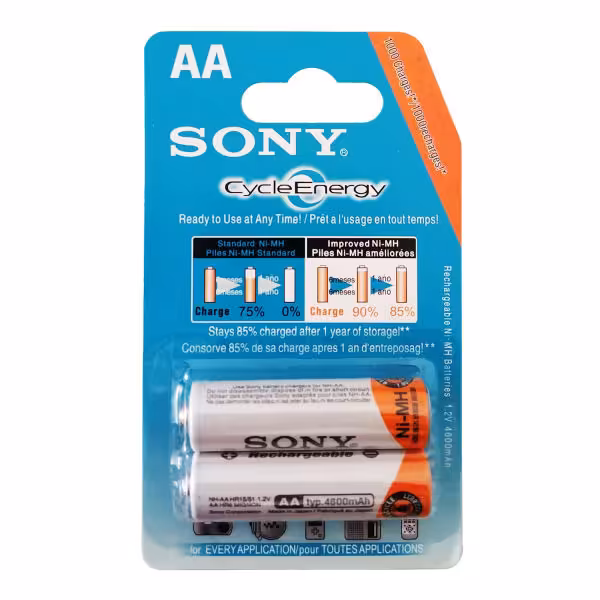 باتری قلمی قابل شارژ  مدل NH-AA HR15/51 ظرفیت 4600 میلی آمپر ساعت بسته 2 عددی