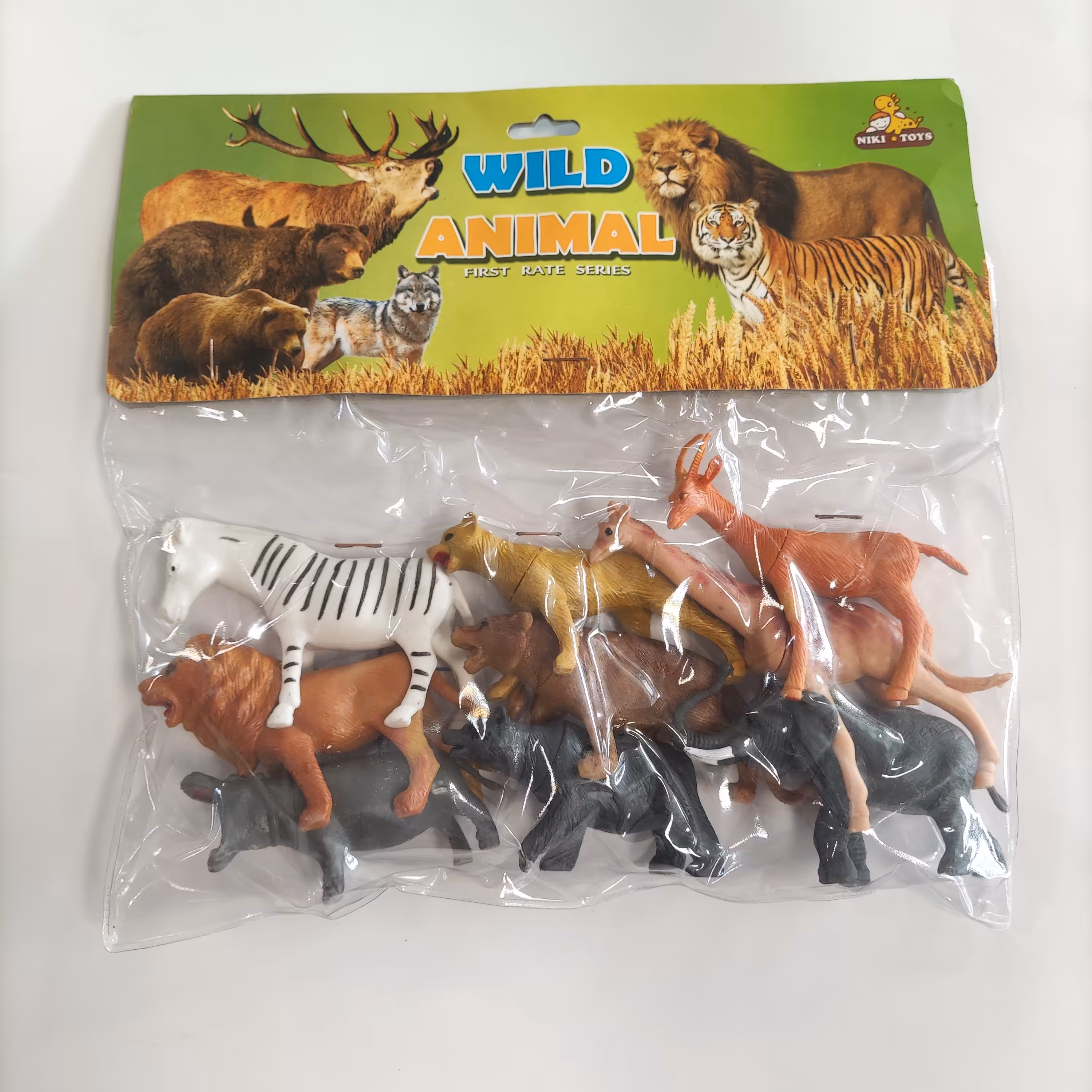 بازی و آموزش حیوانات مدل حیوانات جنگل بسته 9 عددی