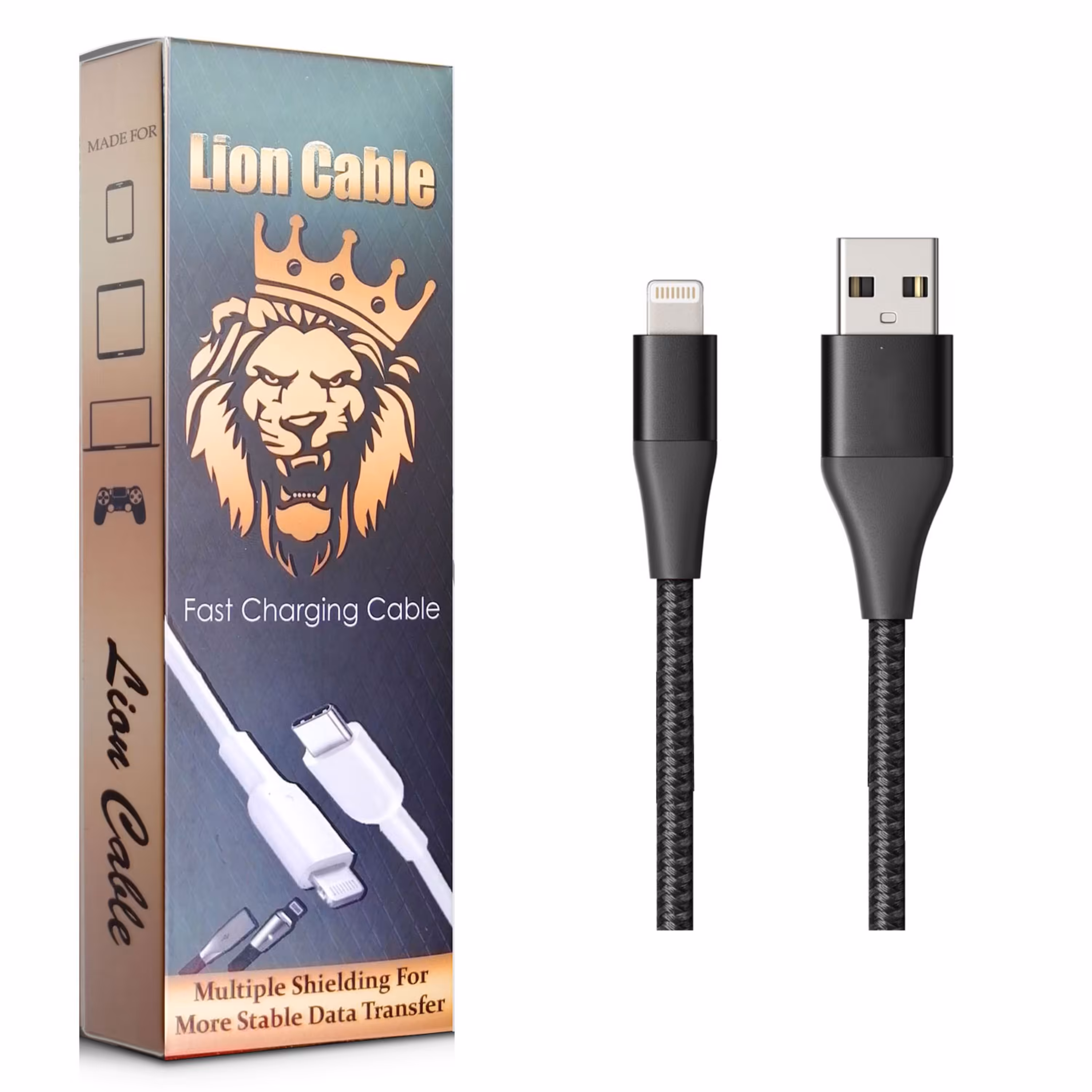 کابل انتقال دیتا کامپیوتر به موبایل مدل لایتنینگ یک متری