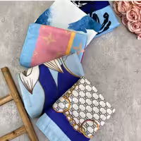 شال نخی کالکشن آبی