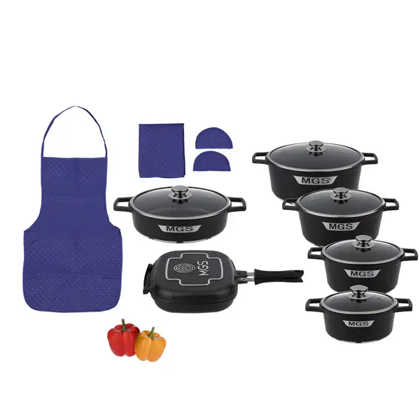 سرویس آشپزخانه 15 پارچه رنگی برند ام جی اس MGS کد کالا KSG 5501