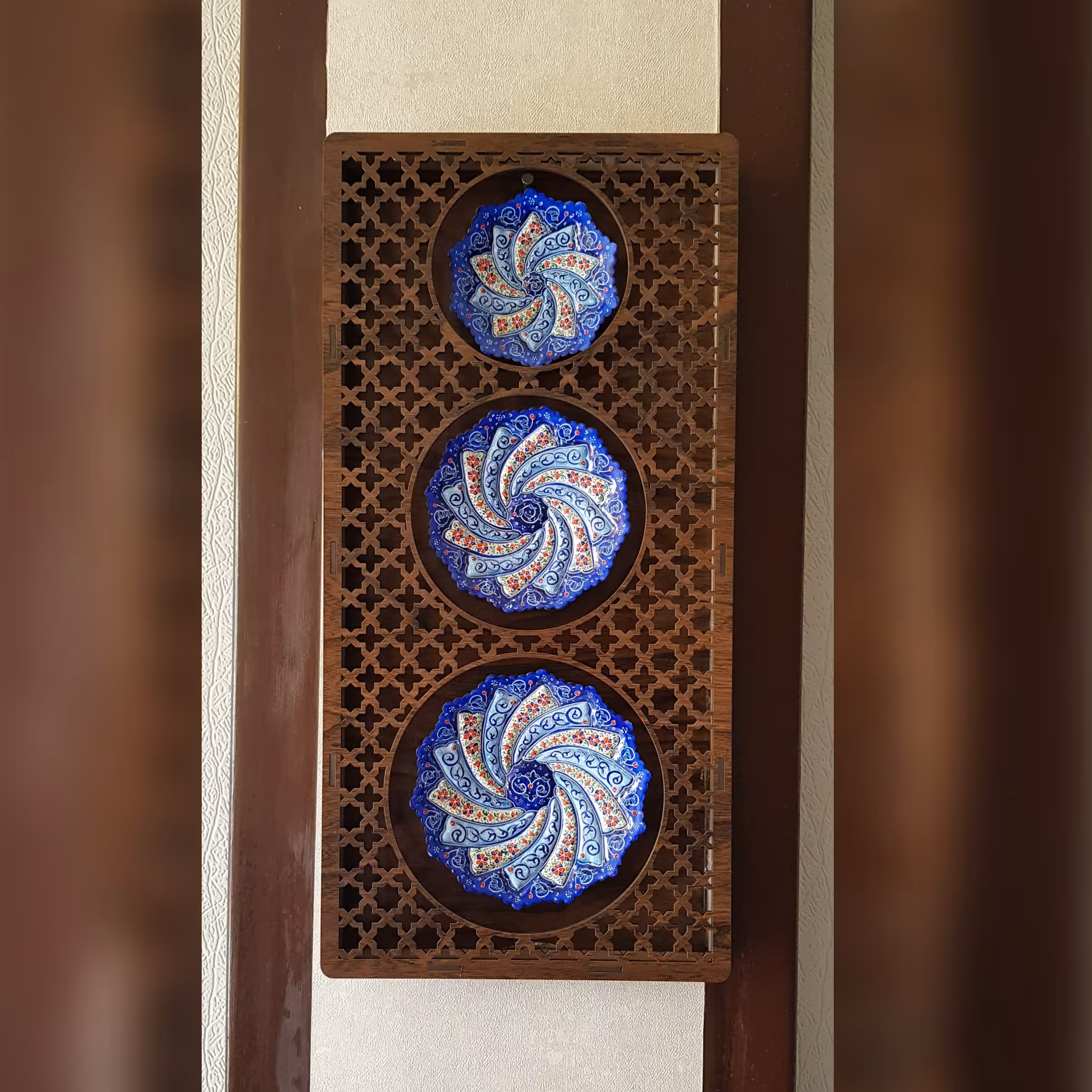 قاب  بشقاب 3 تکه میناکاری