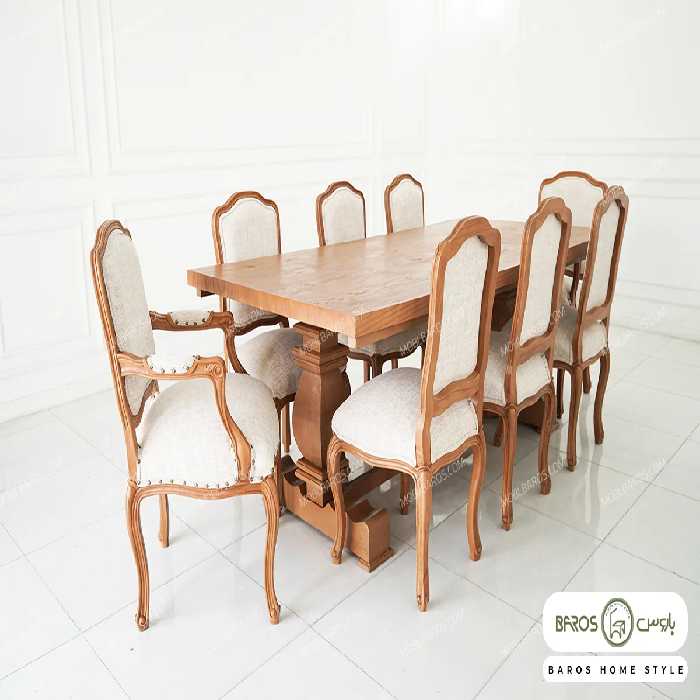 میز ناهار خوری دکورا با صندلی فرانسوی