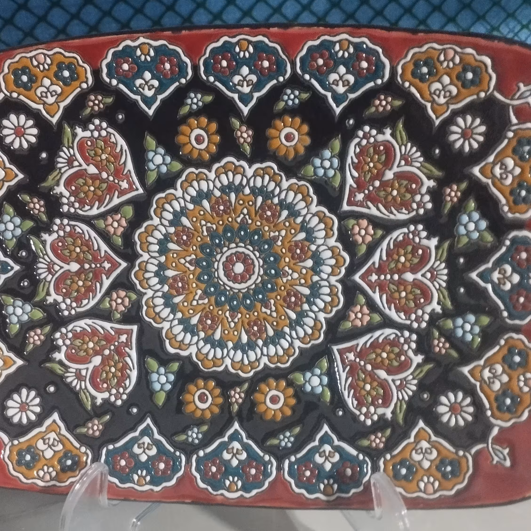 سینی انار خوری مینا کاری شده