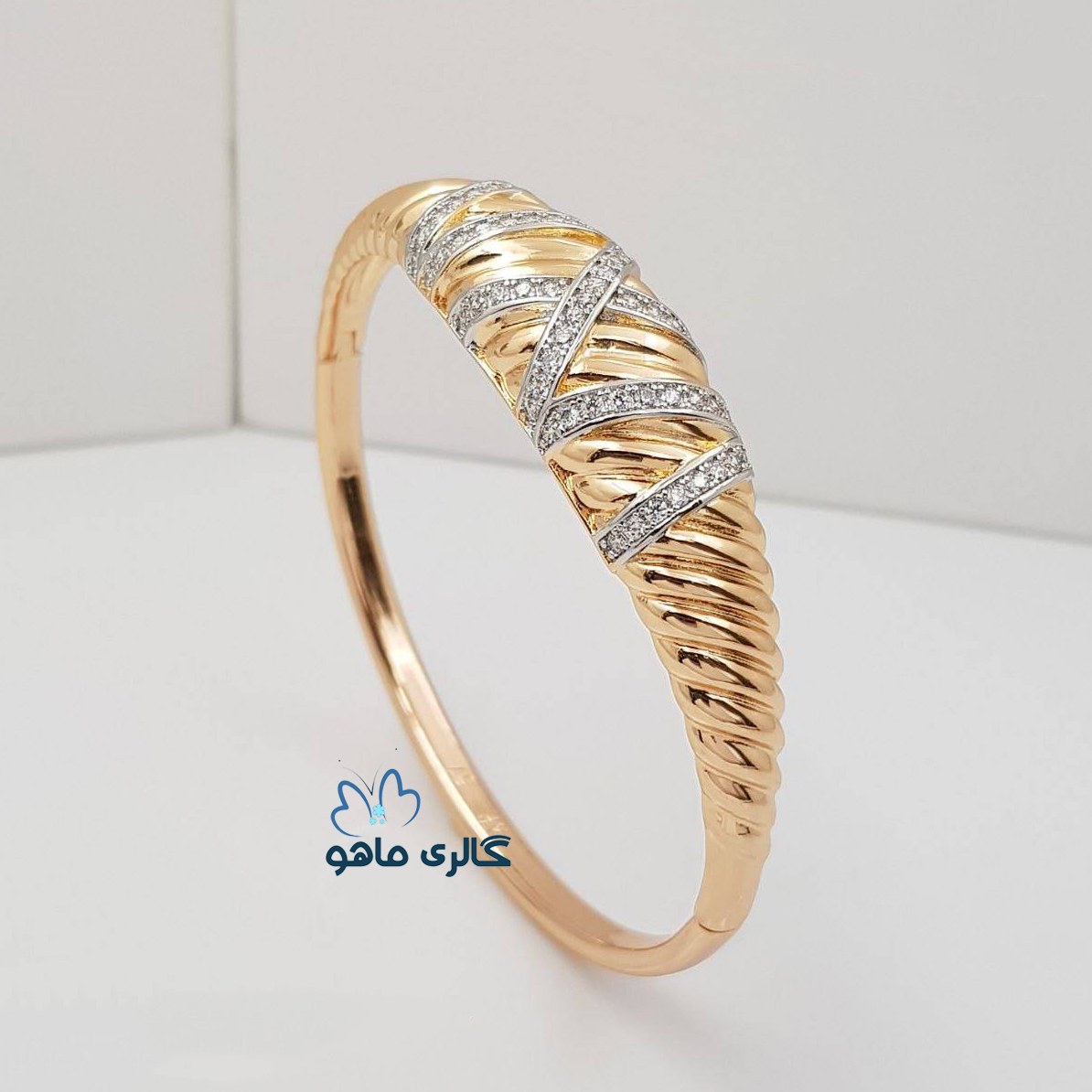 دستبند النگویی ژوپینگ مدل راه راه کد DAXPG212 رنگ ثابت و ضدحساسیت