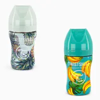 شیشه شیر استیل 260 میل طرح میوه تویست شیک Twistshake
