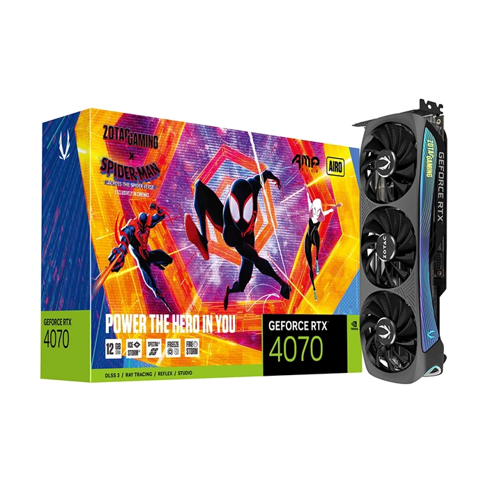 کارت گرافیک زوتاک GeForce RTX 4070 AMP AIRO SPIDER-MAN 12GB