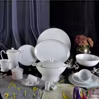 سرویس چینی 87 پارچه لورین (طرح صدف طلایی)