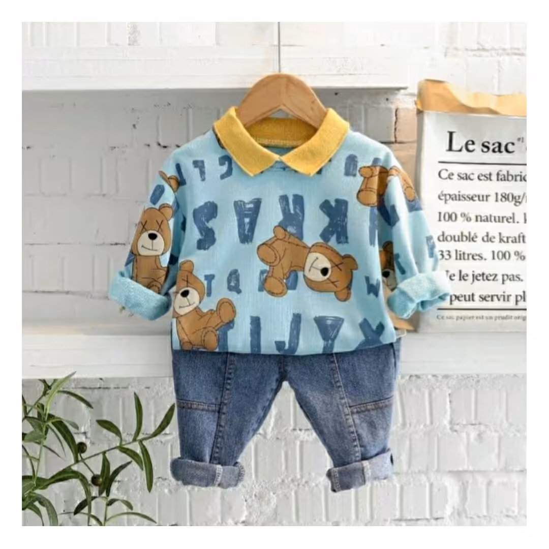 ست دو تیکه پسرانه طرح تدی