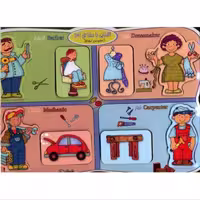 پازل چوبی دو زبانه دهکده طرح آشنایی با مشاغل 3

