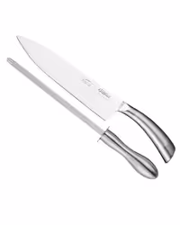 چاقو آشپزخانه استیل جی فی نی GIFFINI مدل S-S05 به همراه چاقو تیزکن