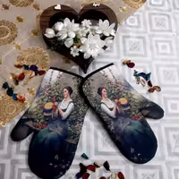 دستکش فر سوپرایز  جادویی میکروفایبر اعلا نانو طرح دار چاپی طرح دختر روستائی 