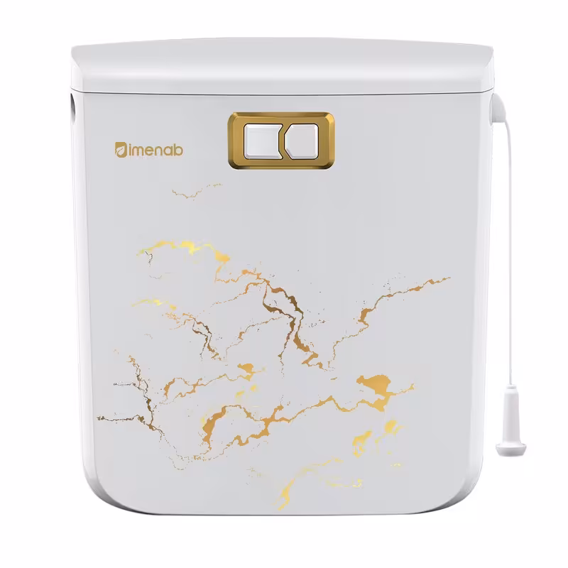 فلاش تانک ایمن آب مدل کاسپین طرح ماربل طلایی