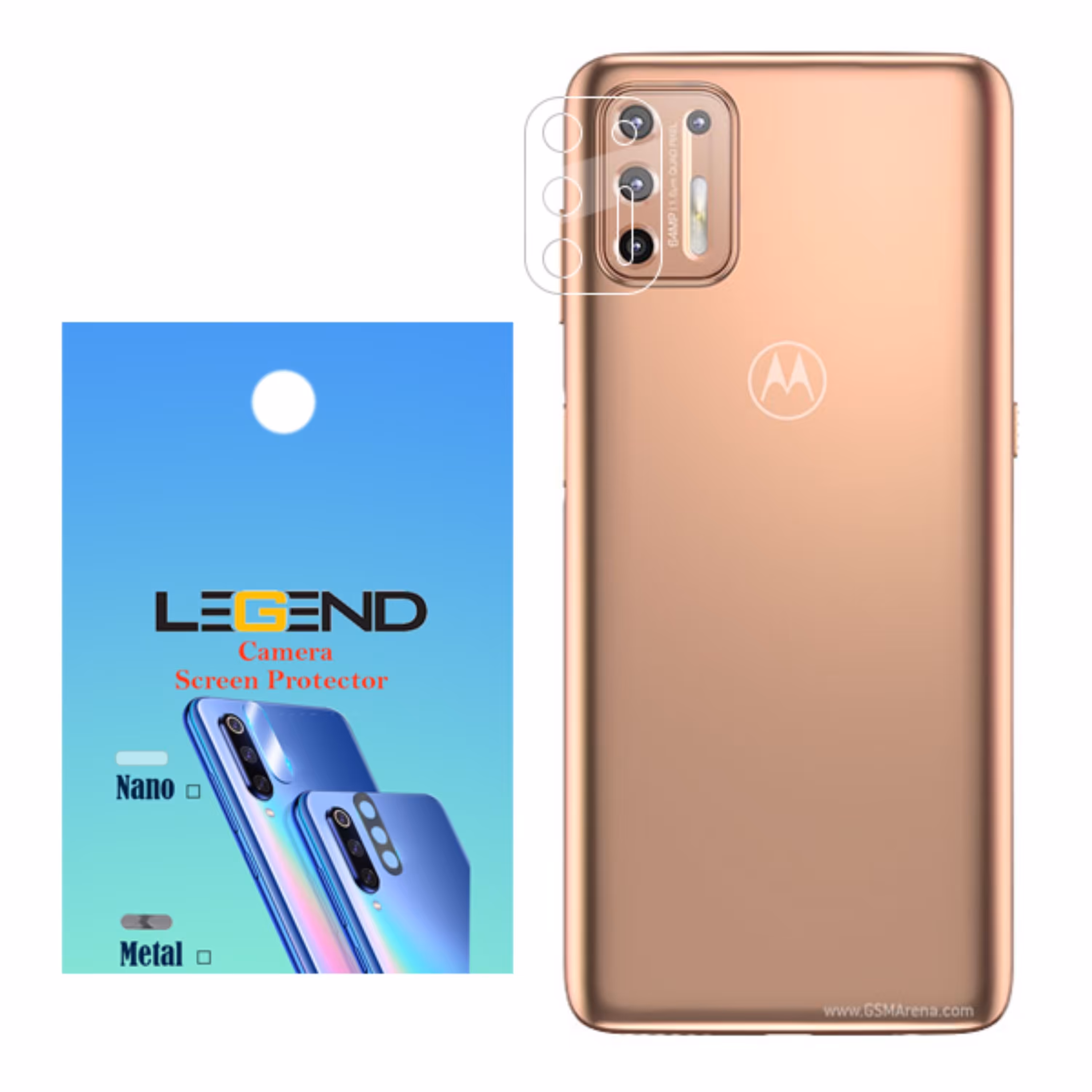 محافظ لنز دوربین لجند مدل نانو گلس مناسب موبایل موتورولا G9 Plus