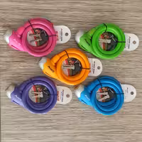 قفل دوچرخه 120 سانتی رنگی برند XDS  بسته 5 تایی رنگبندی 