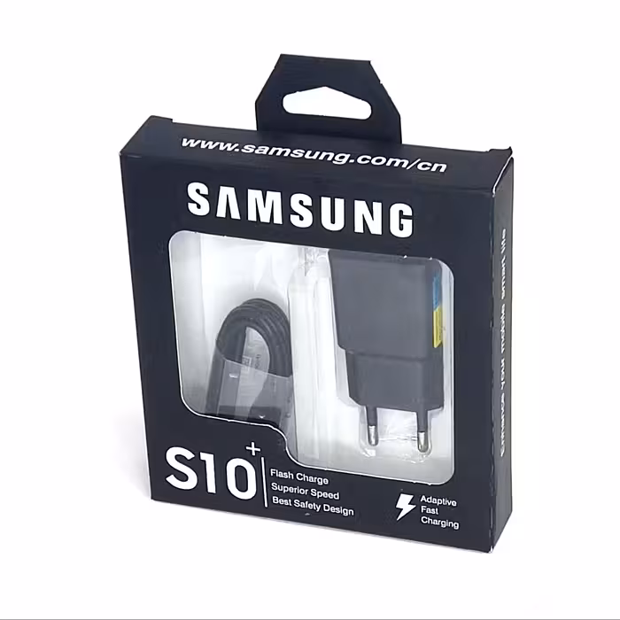 اداپتور وکابل فست سامسونگ s10 اورجینال cتایپ  یک سال گارانتی بیغید شط