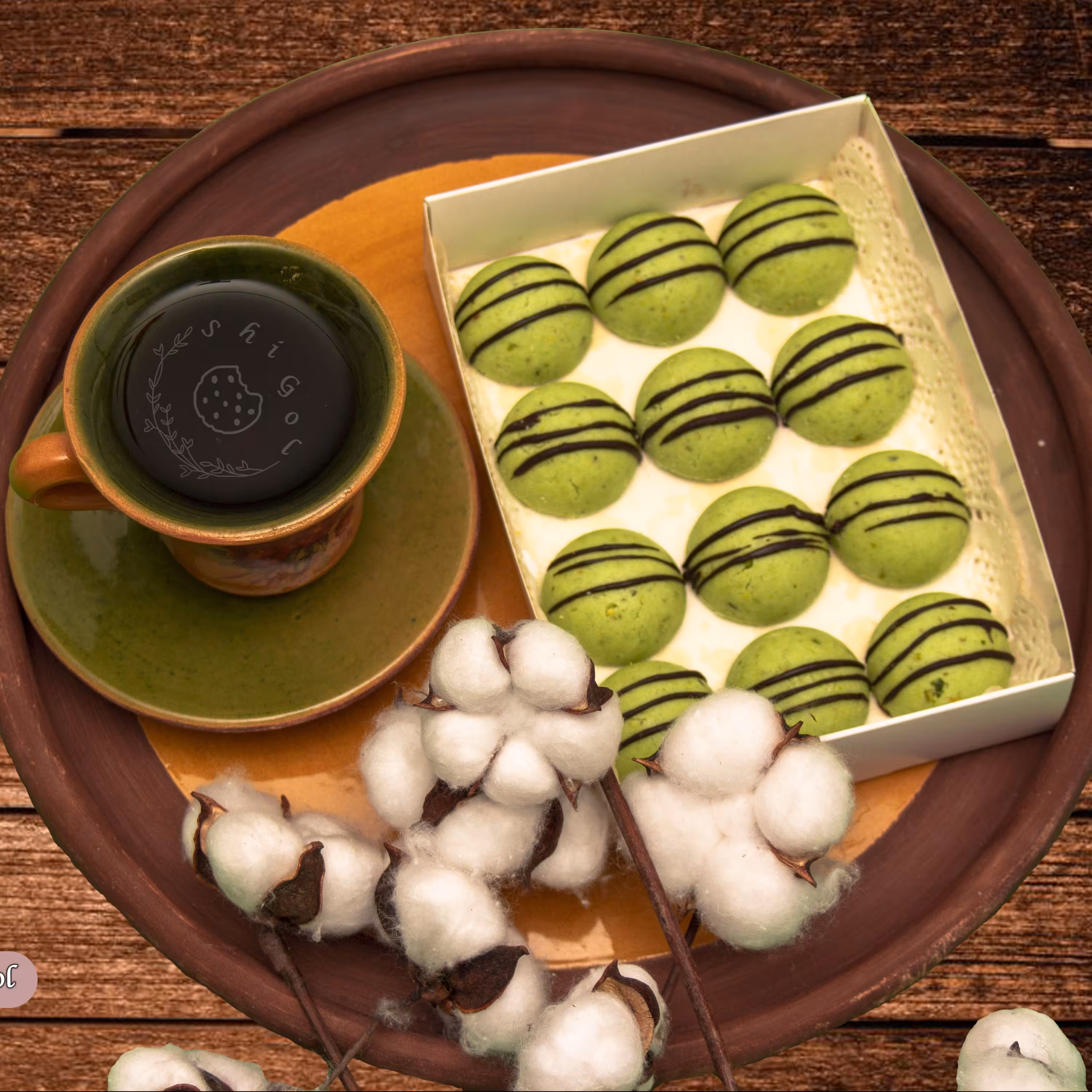 حلوا مدرن پسته  خانگی   500 گرمی 