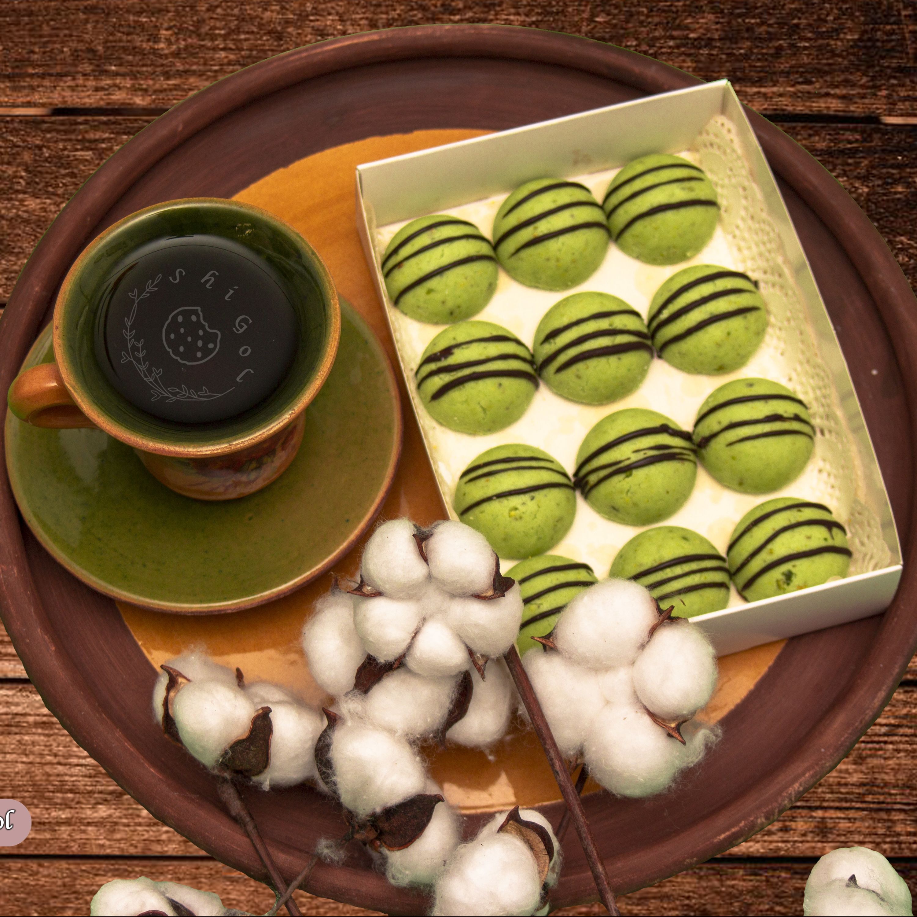 حلوا مدرن پسته  خانگی   500 گرمی 