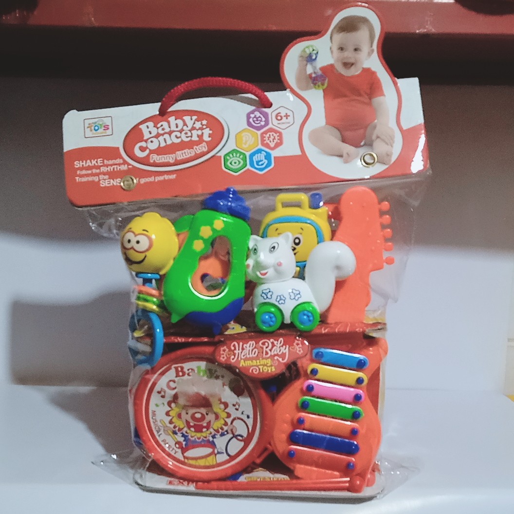 اسباب بازی پک جغجغه نشکن نوزادی (8تکه)