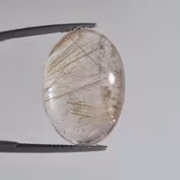 سنگ کوارتز مویی طبیعی بیضی 7142