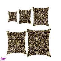 کوسن رنس کد S5-10097 مجموعه 5 عددی کوچک تا بزرگ رنگ زرد