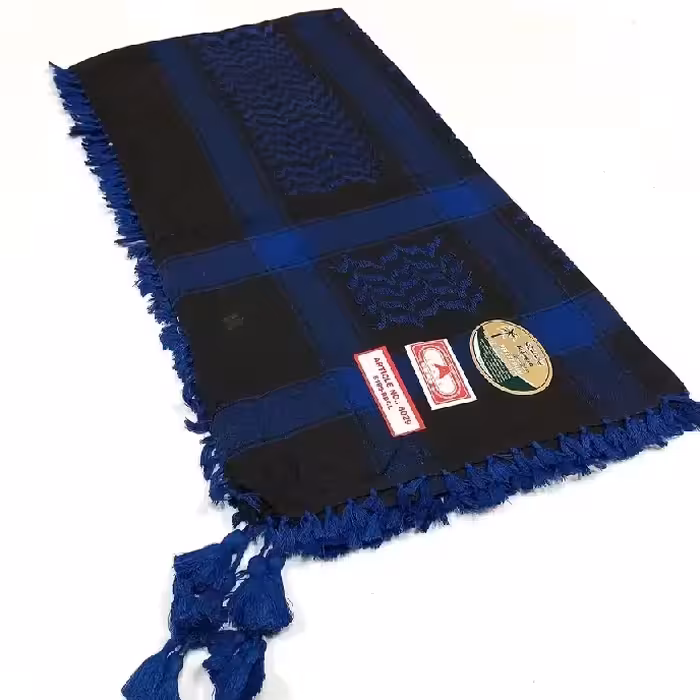 چفیه عربی مشکی سرمه ای آبی کاربنی تیره