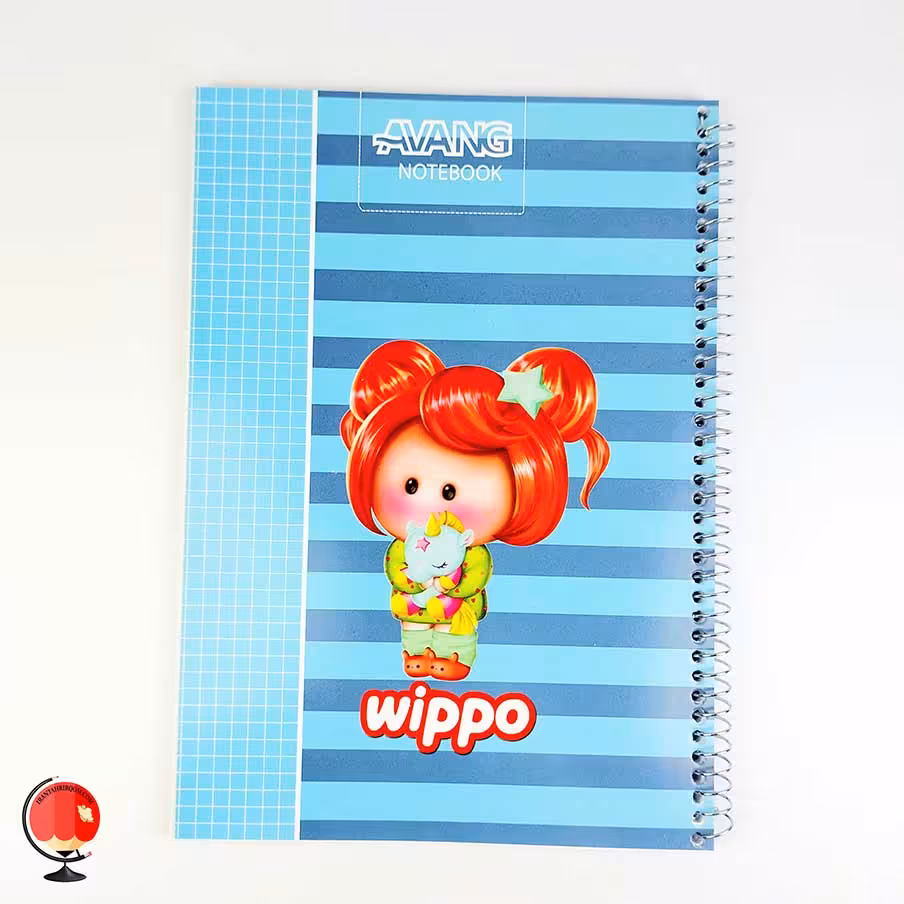 دفتر رسم شطرنجی 1 سانت 50 برگ سیمی جلد آبی آونگ