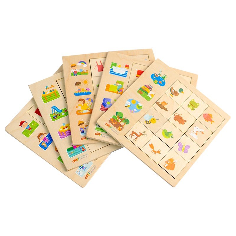 پازل هوش رابطه 12 قطعه طرح وسایل منزل 