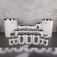 سرویس آشپزخانه 16 پارچه بدنه رنگی درب فلزی کروم در 3 رنگ 