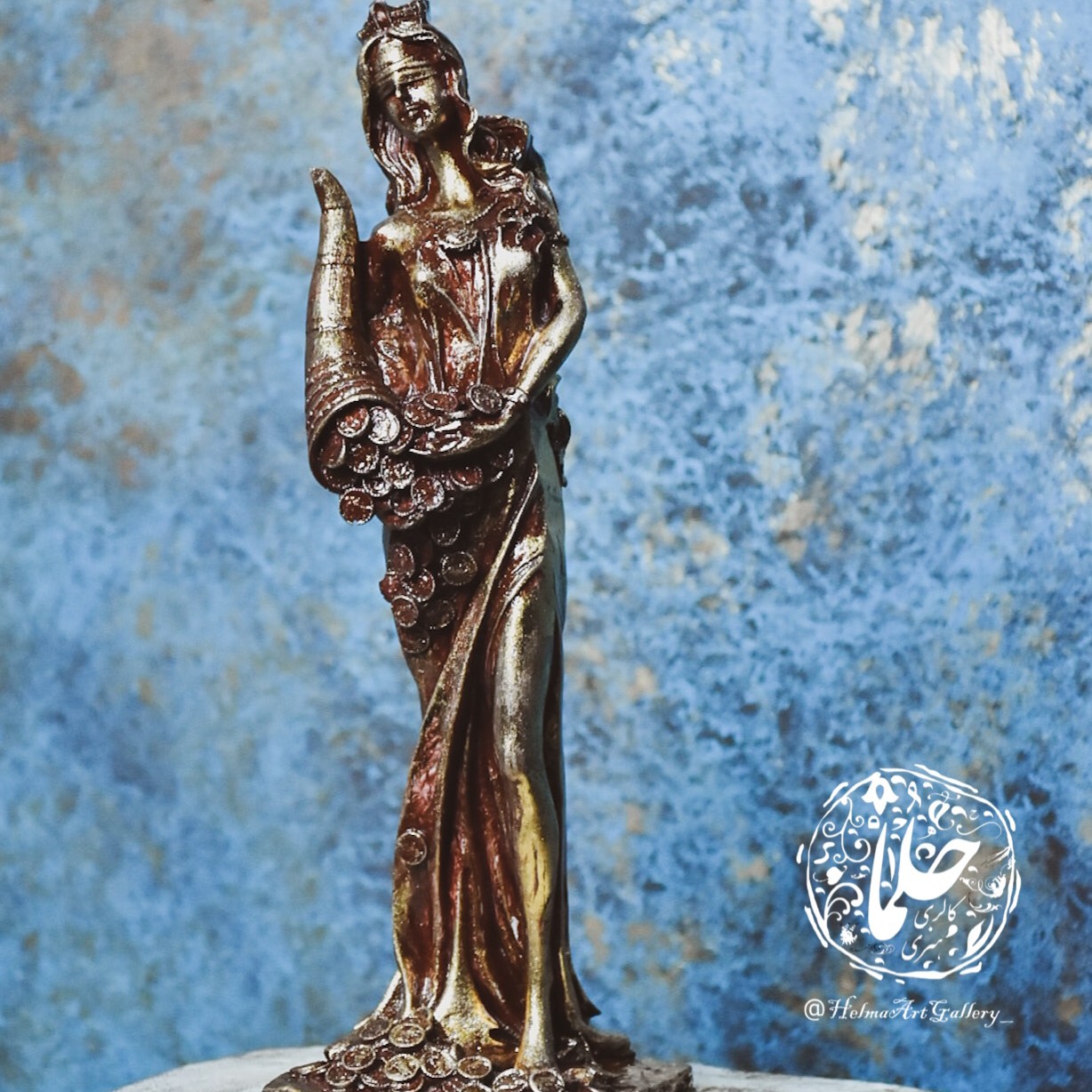 مجسمه تندیس پتینه شده نفیس پلی استر 