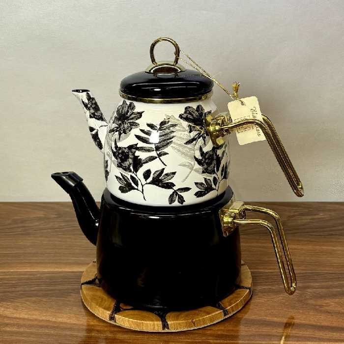 کتری قوری پاچی ترکیه گل مشکی