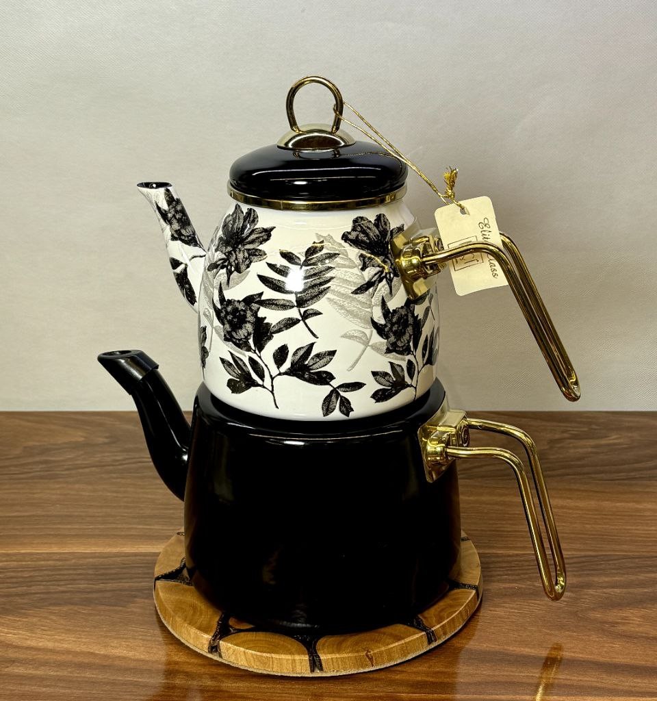 کتری قوری پاچی ترکیه گل مشکی