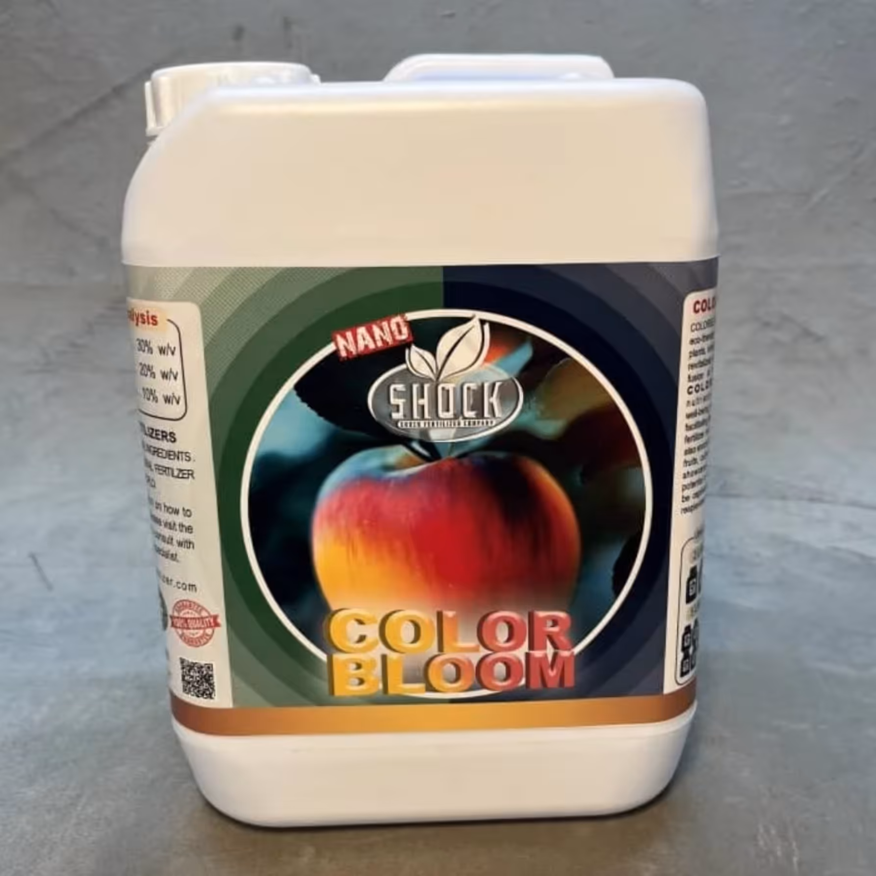 کود مخصوص رنگ آوری سیب شوک اصل آمریکایی 5 لیتری (پس کرایه)