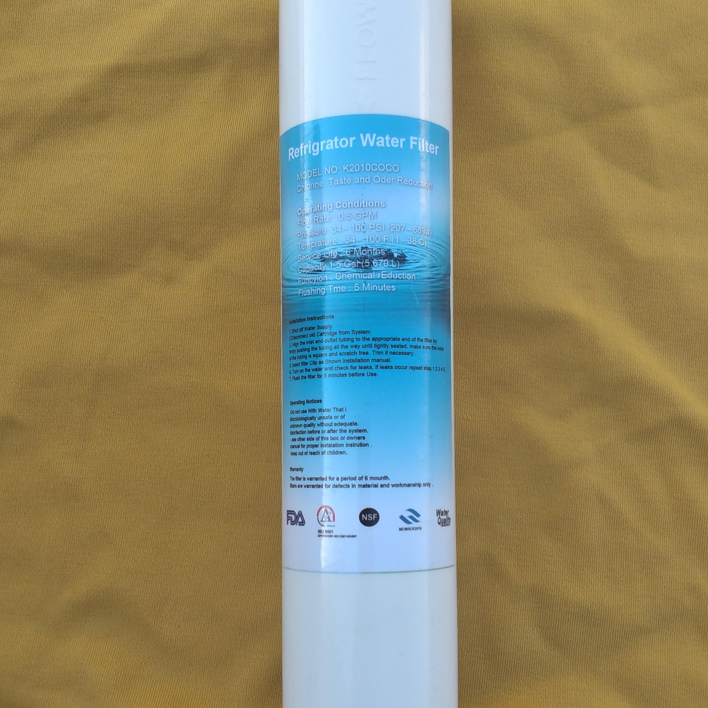 فیلتر تصفیه آب بیرونی مناسب کلیه یخچال های ساید بای ساید ظرفیت تصفیه 5670 لیتر