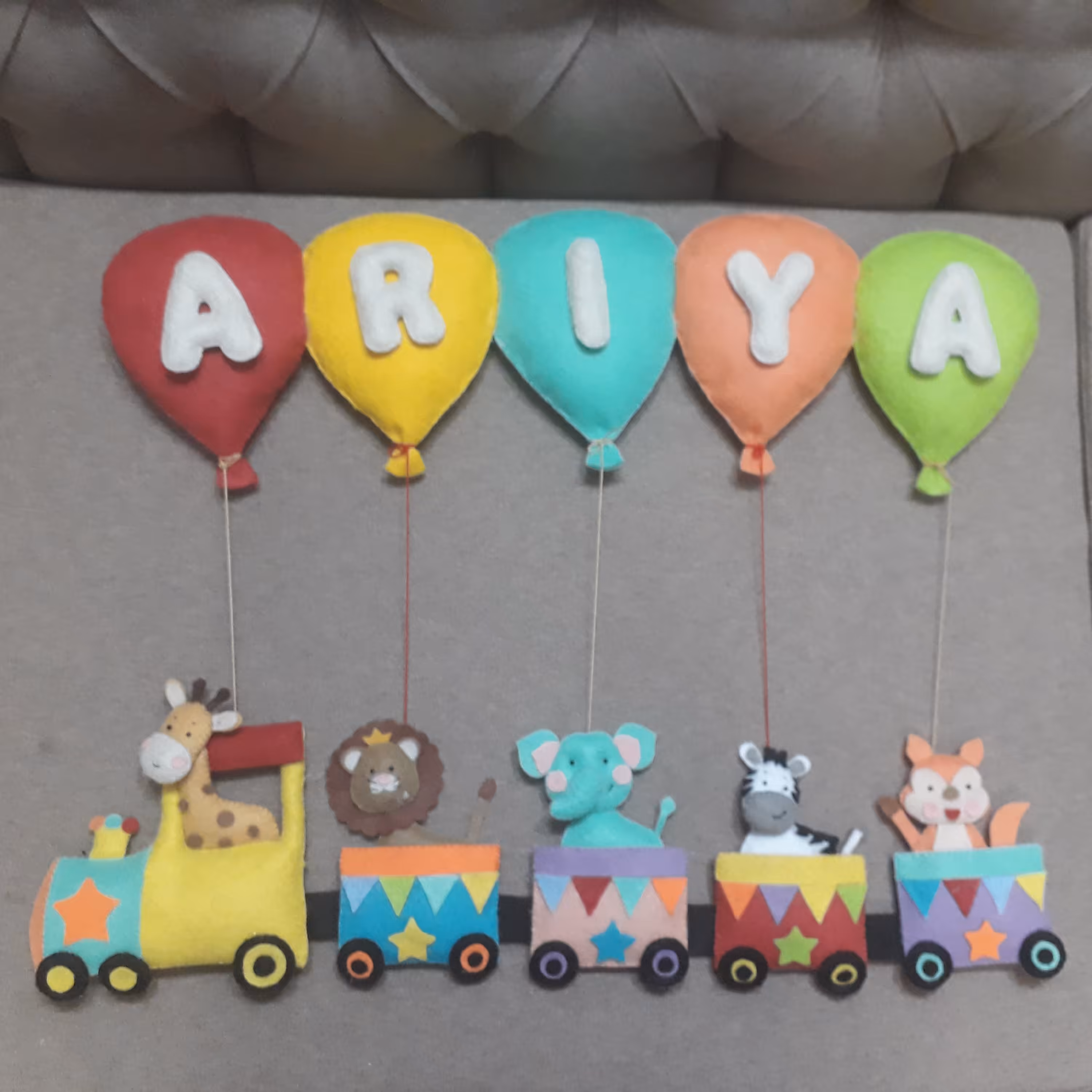 قطار نمدی طرح حیوانات جنگل