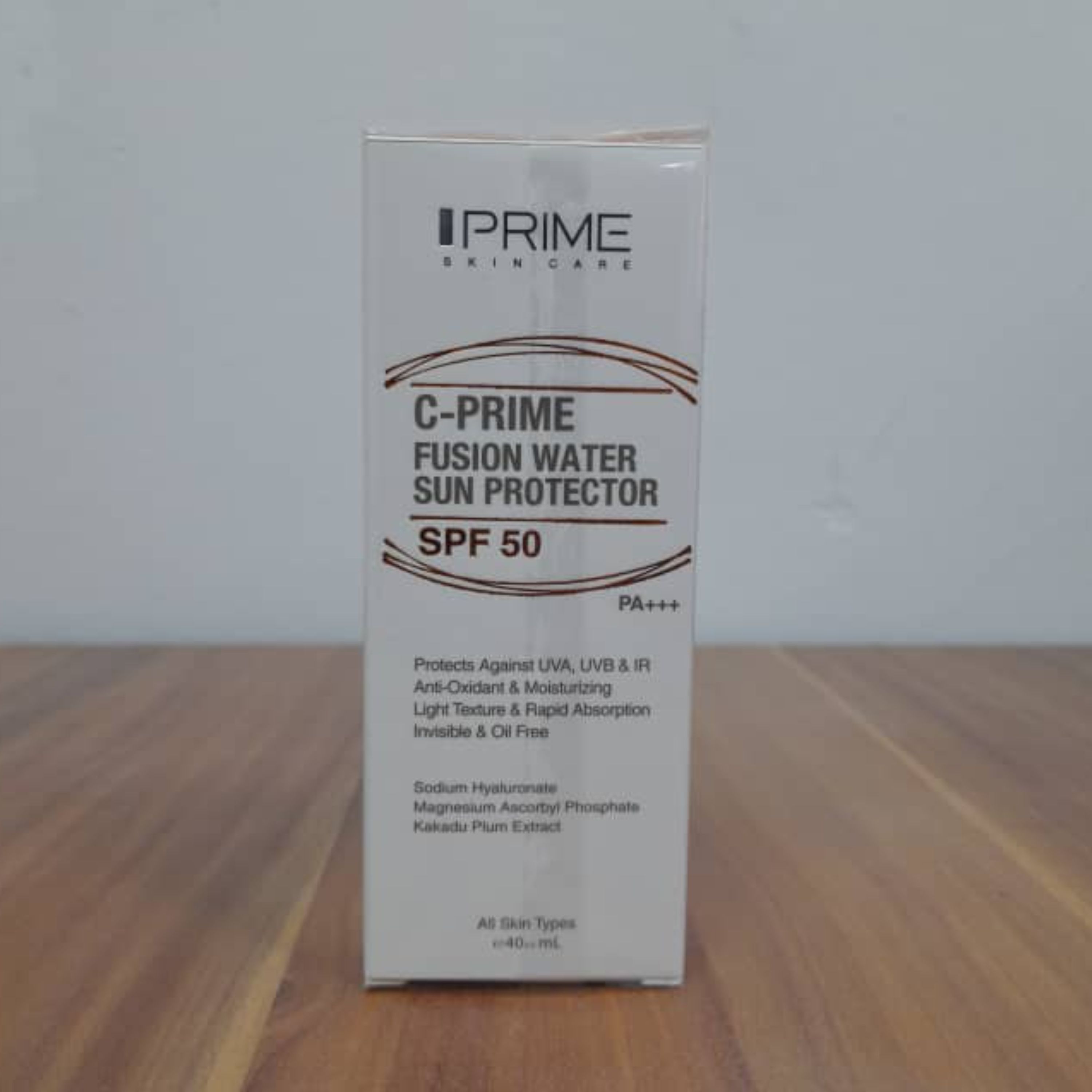 فلوئید ضد آفتاب پریم (prime) حاوی ویتامین سی فیوژن واتر SPF50 حجم 40 میلی لیتر